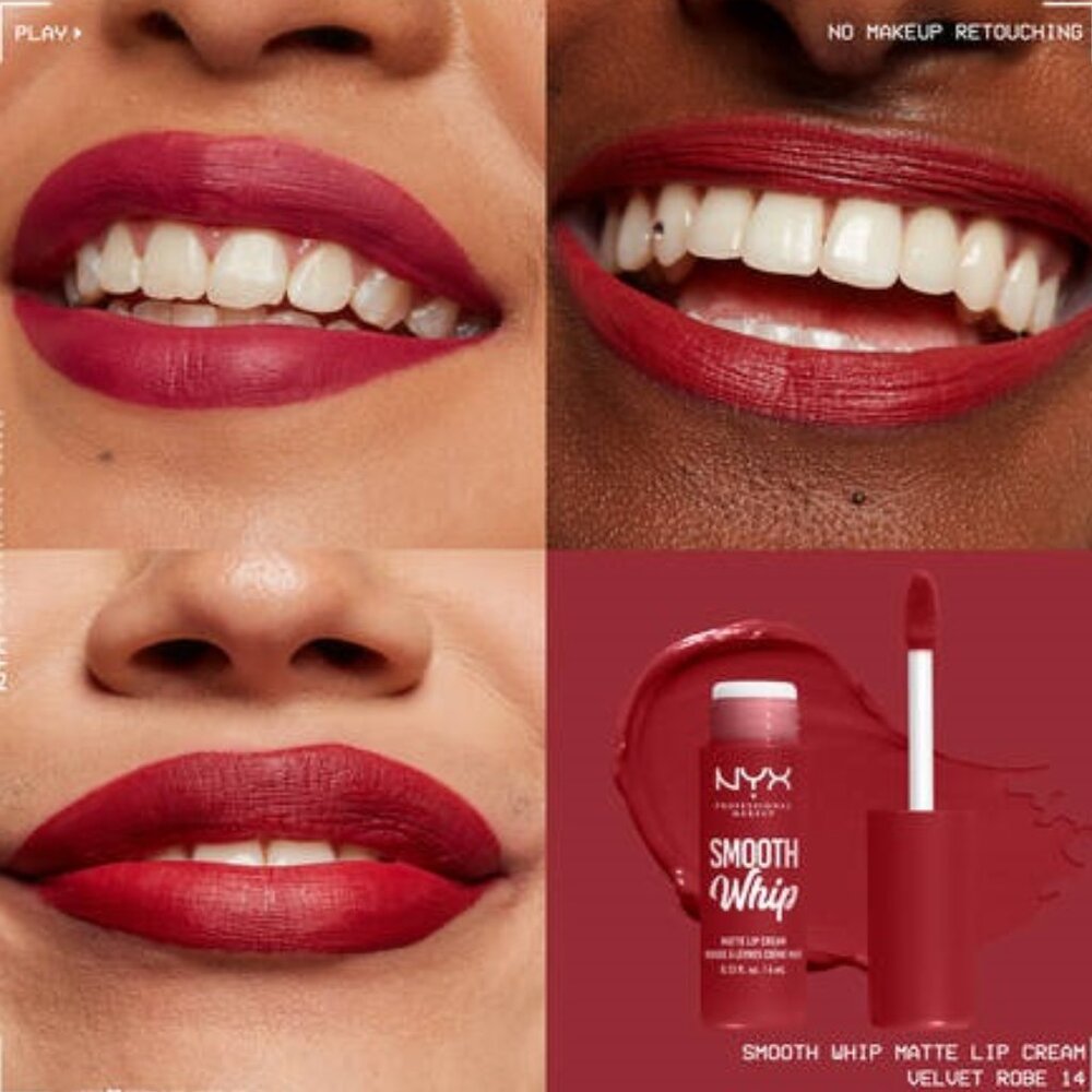 NYX Smooth Whip Blurring Matte Lip Cream Lipstick Color: VELVET ROPE (FULL SIZE)